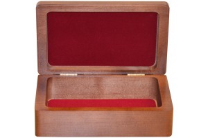 Walnut Engraved Case for Professional size Double 9 Dominoes